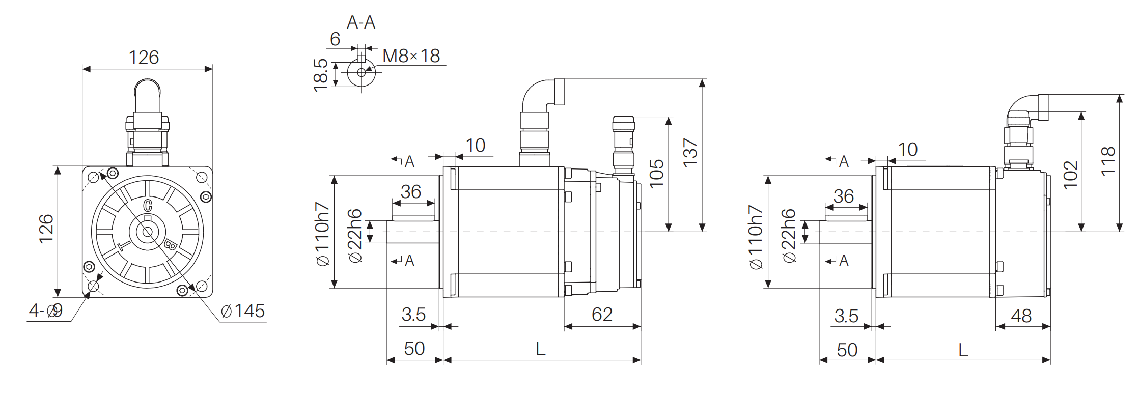 S18 Permanent magnet synchronous servo motor