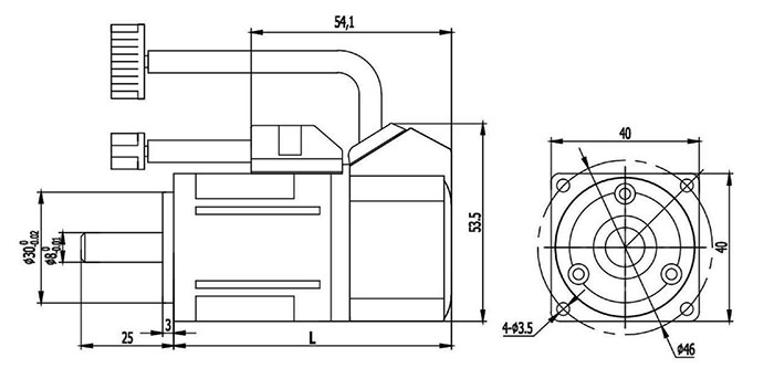 Permanent magnet synchronous servo motor