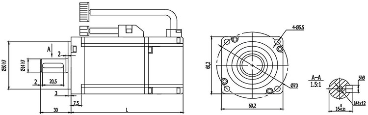 Permanent magnet synchronous servo motor