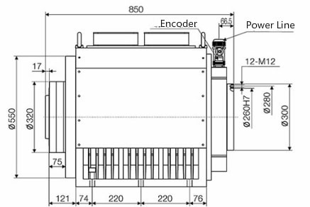 CNC lathe Motorized spindle