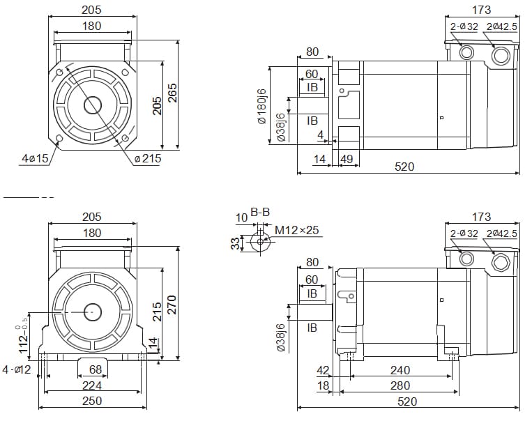 Permanent magnet synchronous servo motor