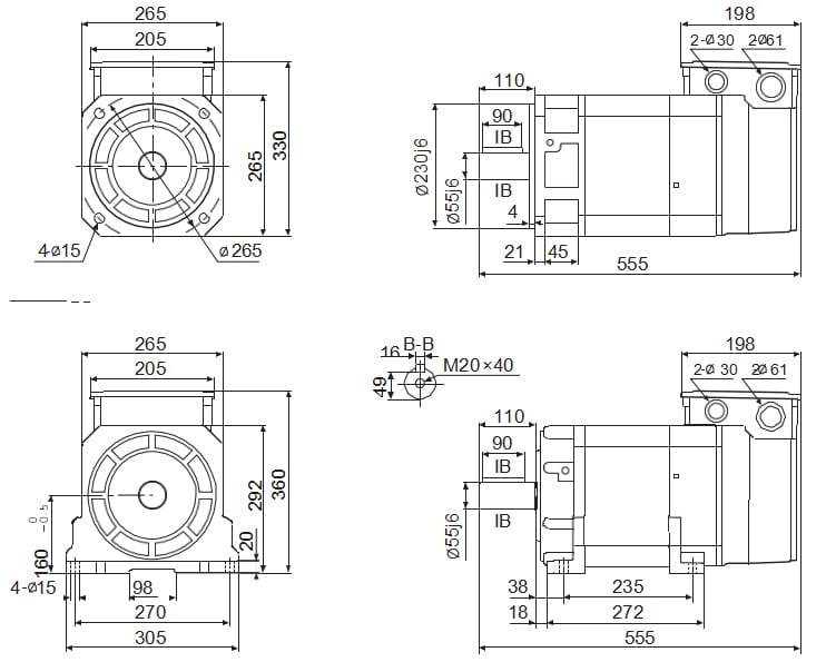 Permanent magnet synchronous servo motor