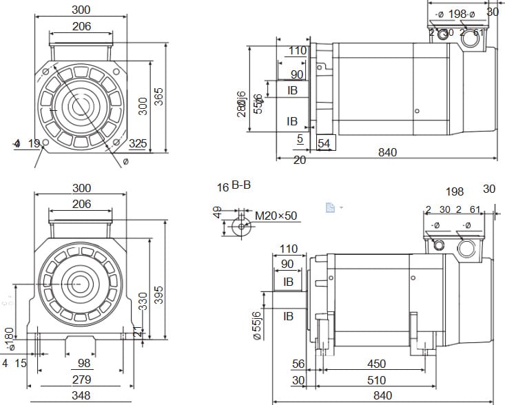 Permanent magnet synchronous servo motor