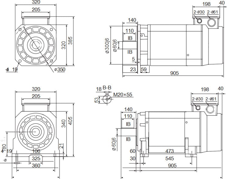 Permanent magnet synchronous servo motor
