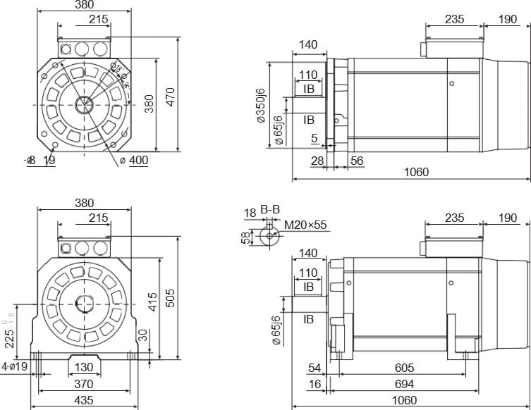 Permanent magnet synchronous servo motor