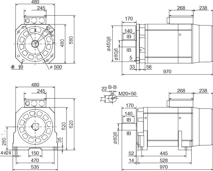 Permanent magnet synchronous servo motor