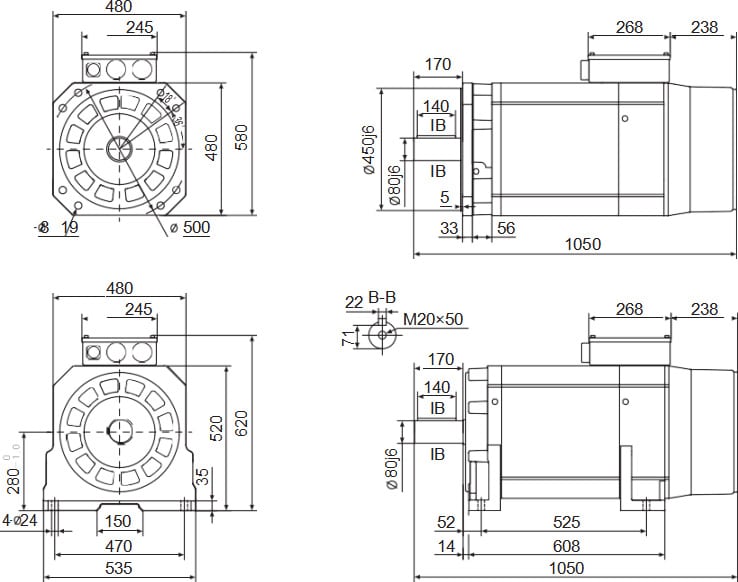 Permanent magnet synchronous servo motor